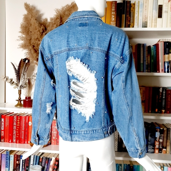 Forever 21 Contemporary Distressed Denim Jacket P6313 - Picture 5 of 10